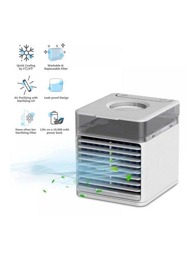 مبرد الهواء المحمول 3 سرعات الرياح بشكل عطري لتنقية الهواء مكيف الهواء للمنزل والمكتب USB سطح المكتب الصغير مروحة تكييف الهواء المرطب لتنقية الهواء  - Image 2