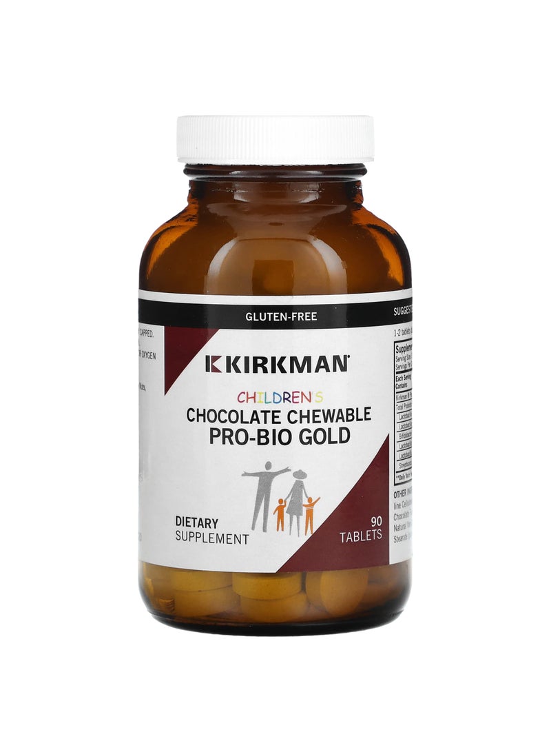 Kirkman Labs Children's Chewable Pro-Bio Gold, Chocolate, 90 Tablets