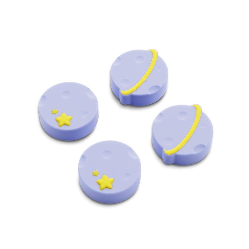 GeekShare Silicone Joystick Thumb Grip Caps Compatible with Nintendo Switch 2025, Soft Joystick Cover Caps for Switch 2, 4PCS - Purple Planet - Image 1