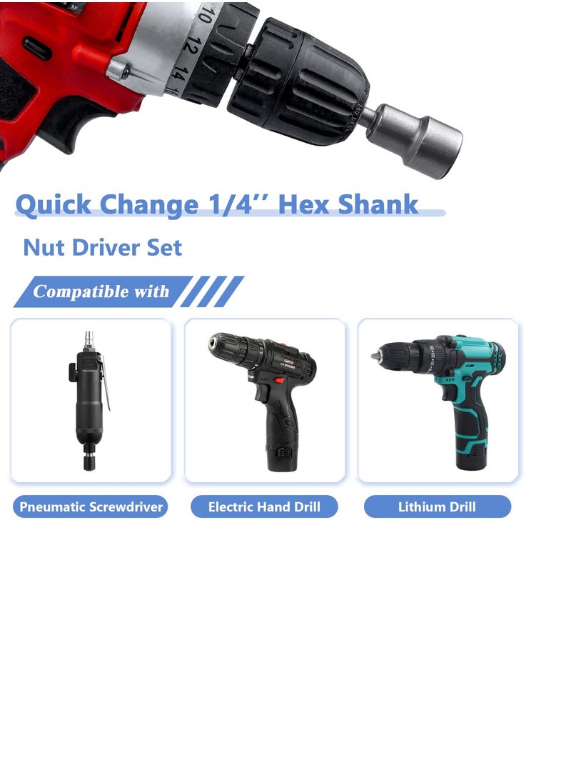 ABBASALI 3Pcs Magnetic Nut Setter Set Metric 1/4" Hex Shank Impact Nut Driver Bits Hex Nut Setters Bit Set for Impact Driver Drills (14mm)  - Image 4