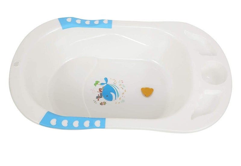 Maanit Baby's Anti Slip Big Bath Tub with Anti-Slip Grip and inbuilt Soap Case (Blue) - Image 5