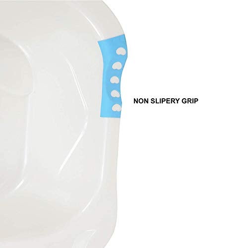 Maanit Baby's Anti Slip Big Bath Tub with Anti-Slip Grip and inbuilt Soap Case (Blue) - Image 3