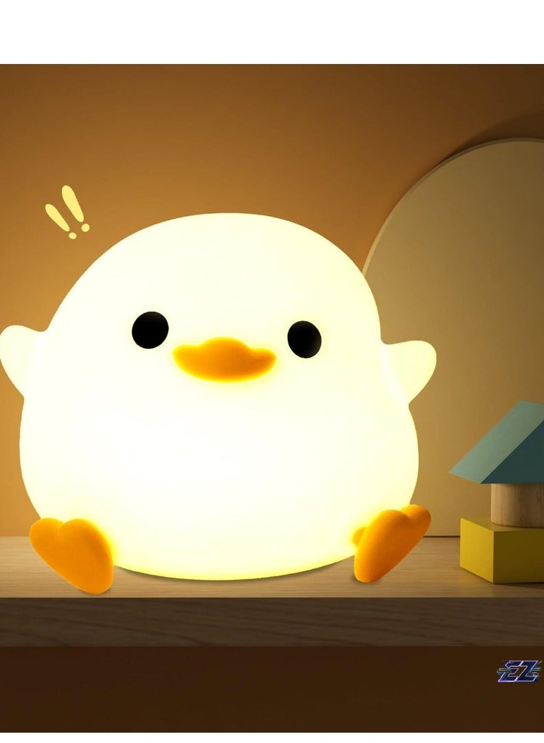 ELTRAZONE Duck Night Light – Cute Duck Lamp for Girls, Portable & Rechargeable, Touch Control, Dimmable Nursery Lamp, ABS+SIL Material, Perfect Birthday Gift for Boys & Girls, Dorm Decor - Image 1