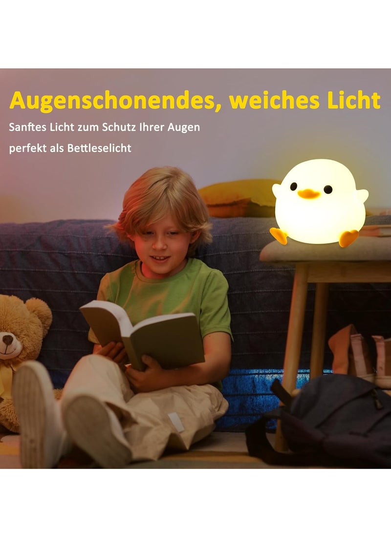 ELTRAZONE Duck Night Light – Cute Duck Lamp for Girls, Portable & Rechargeable, Touch Control, Dimmable Nursery Lamp, ABS+SIL Material, Perfect Birthday Gift for Boys & Girls, Dorm Decor - Image 3