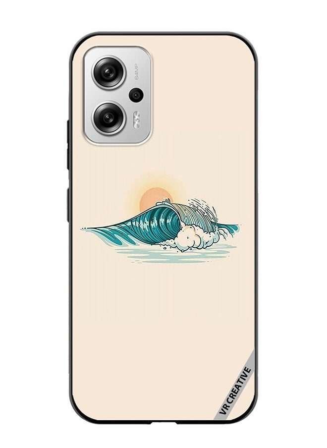 VR CREATIVE Protective Case Cover For Xiaomi Redmi Note 11T Pro Waves Design Multicolour 