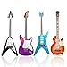 LLOUSSAK 4Pcs Mini Electric Guitar Bass Guitar Ornament 112 Scale Wooden Miniature Musical Instrument for Mini Music Room Home DecorationPurple Blue Brown Black - Image 3