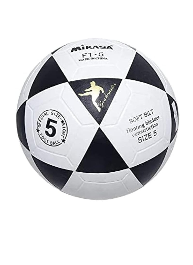 Mikasa - Mikasa Soccer Ball, Size 5 - White And Black - Image 1