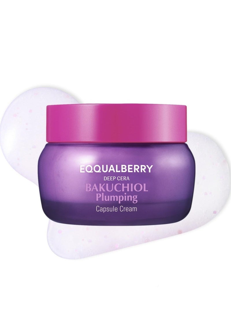 eqqualberry Bakuchiol Plumping Serum 30ml | Plant-Based Retinol Alternative Face Serum | Anti-Aging, Firming & Hydrating for All Skin Types & Bakuchiol Plumping Capsule Cream 50ml | Plant-Based Retinol Alternative Face Moisturizer | Anti-Aging, Firming & Deep Hydration Bundle - Image 3