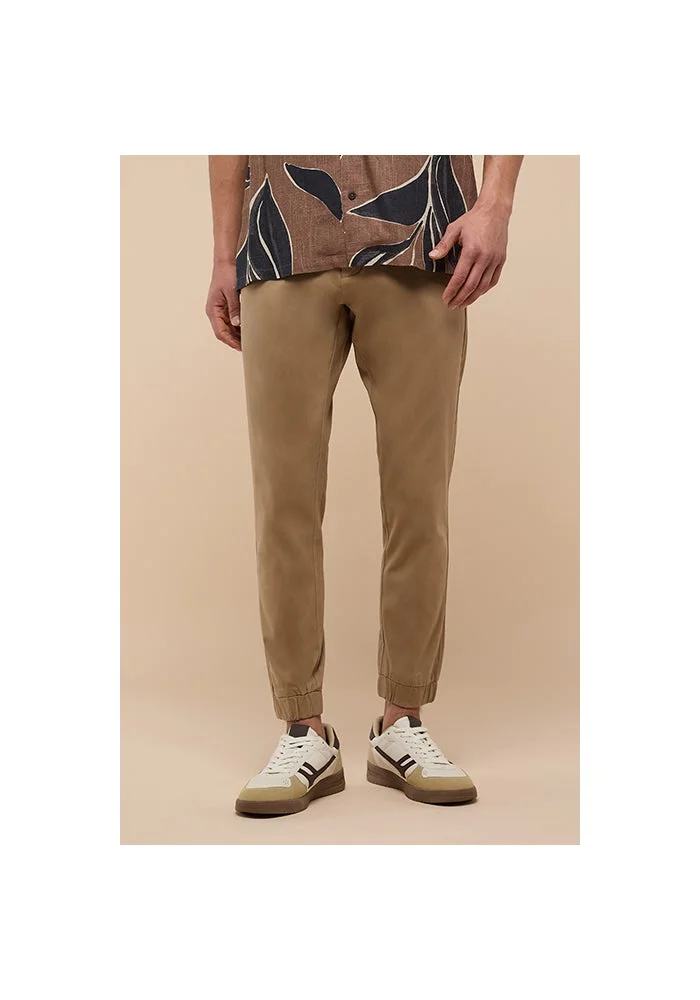 أر أند بي Solid Jogger Pants with Drawstring Waist