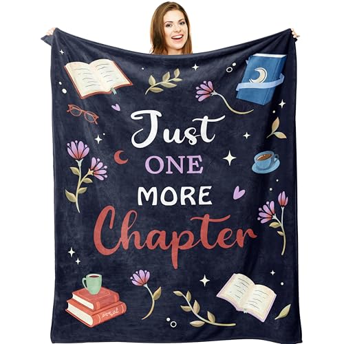 Ryubein Book Lovers Gifts, Gifts for Book Lovers Readers, Books Club Bookish Bookworm Librarian Teacher Gift, Reading Accessories, Christmas Birthday Gift for Friend Women Men, Books Reading Blanket 50" X 60" - Image 1