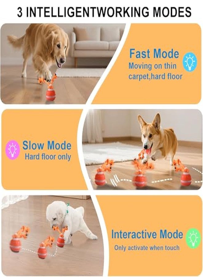 TVM Interactive Dog Toys, Motion Activate Rolling Ball for Small Medium Large Dogs, Automatic Moving Toy, Interactive Dog Ball Stimulation Toy for Boredom Relief (Orange) - Image 3