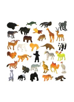 NIBEMINENT 20-Piece Wild Animal Figures With Jungle Wallpaper Set SWCGM-179  - Image 1