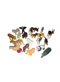 NIBEMINENT 20-Piece Wild Animal Figures With Jungle Wallpaper Set SWCGM-179  - Image 4
