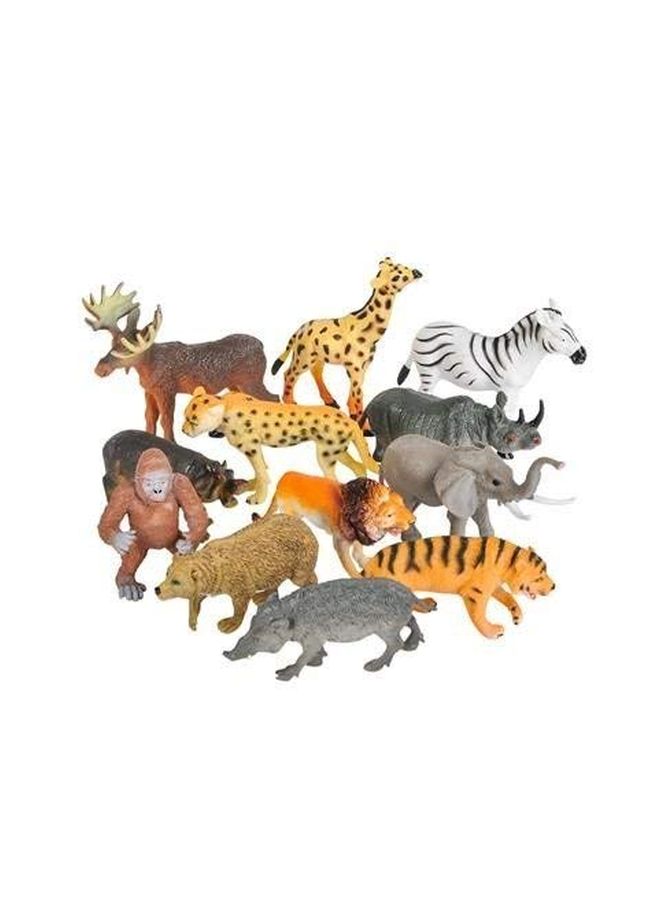NIBEMINENT 20-Piece Wild Animal Figures With Jungle Wallpaper Set SWCGM-179  - Image 5