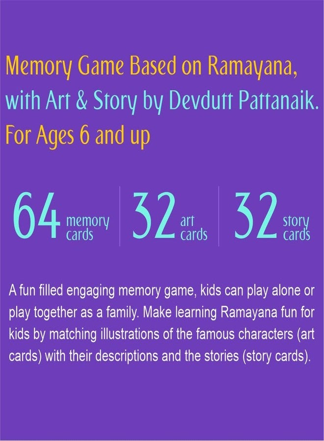 Positively Perfect Epically Ramayana Memory Matching Game for Kids | Return Gifts for Birthday I Indian Gift Games by Devdutt Pattanaik in Hindi - Image 4