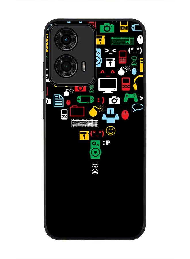 Stylizedd For Motorola Moto G24 / G24 Power Case,Slim fit Camera Protection, Shockproof Thin Phone cover - Convergence (Black) - Image 1