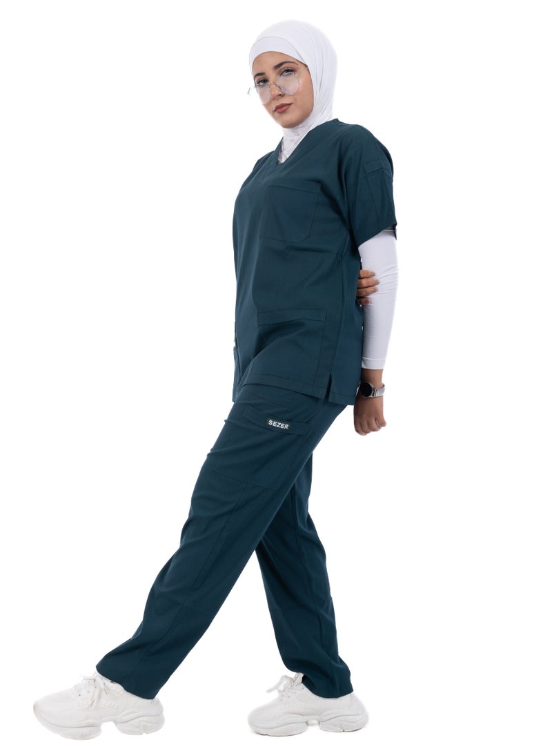 sezer Women's Caesar Scrub - Soft cotton in gingham for your brilliance and comfort every work day! - Image 2