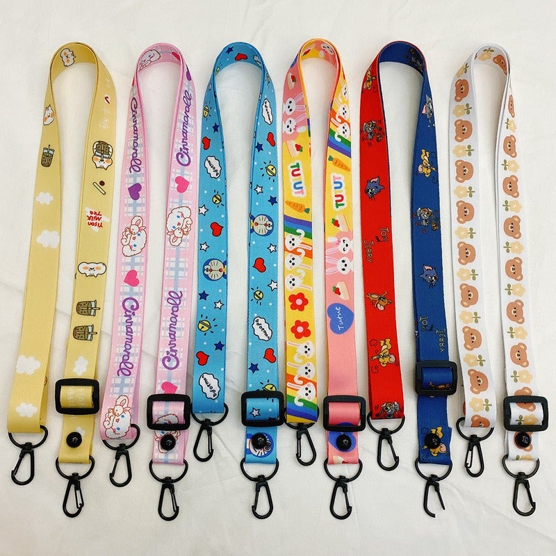Kids Water Bottle Lanyard, Insulated Cup with Shoulder Strap - Cartoon Design - Image 2