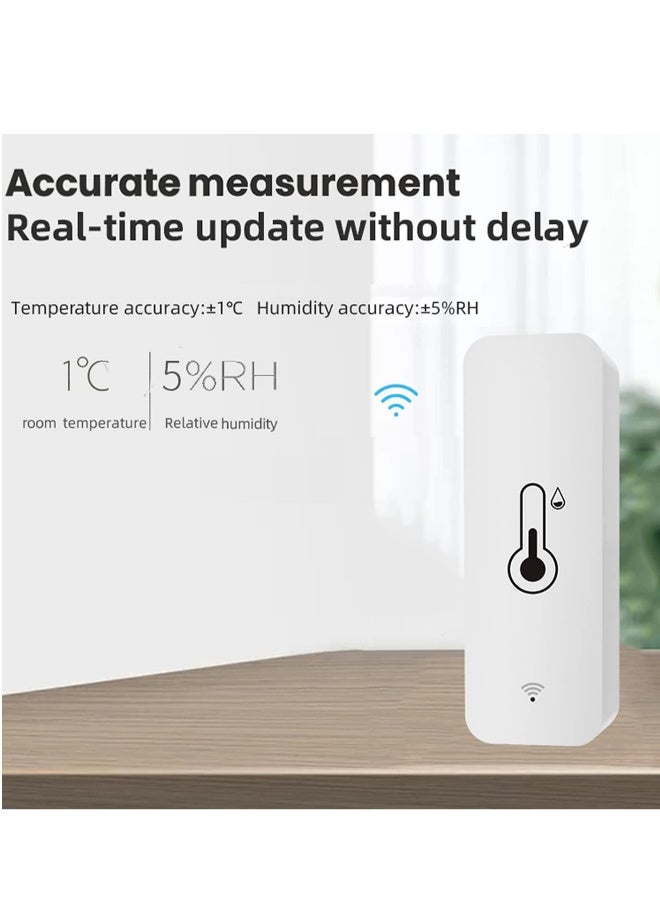 WiFi Temperature Humidity Sensor, Indoor Thermometer Hygrometer with App Alert Free Data Storage Export Smart Temperature Humidity Monitor - Image 3
