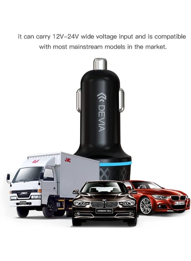 Devia Dual Socket USB + Type C 42.5W Fast Charging Extreme Speed Series Power Plug Adapter PD+QC Quick Car Charger - Image 4