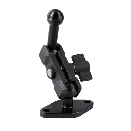 Leenconghui Aluminum AMPS to 17mm Ball Adapter with Extension Rod for Car Phone Holder Drill Mount Ball Plate Base Meets Industry Standard AMPS Hole PatternCompatible with Garmin GPS Nuvi Dezl Drive Zumo RV - Image 1
