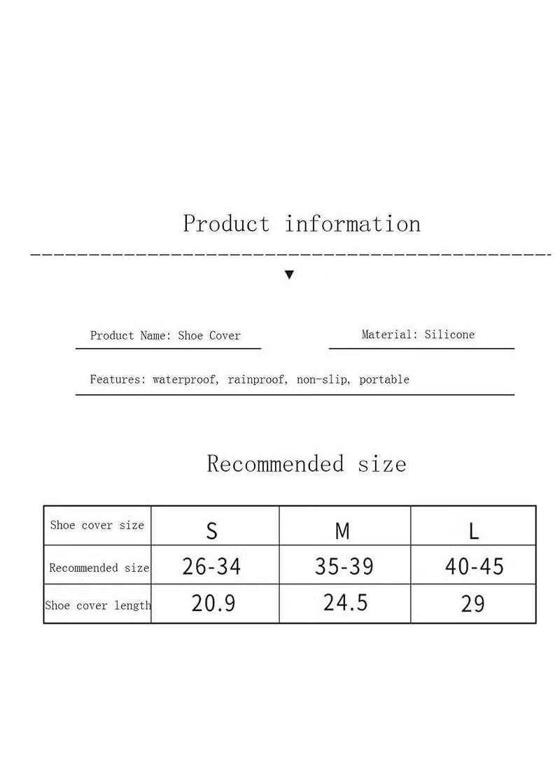Generic Waterproof Shoe Covers, Anbane Non-Slip Water Resistant Overshoes Silicone Rubber Rain Shoe Cover Protectors For Kids, Men, Women(L) - Image 3