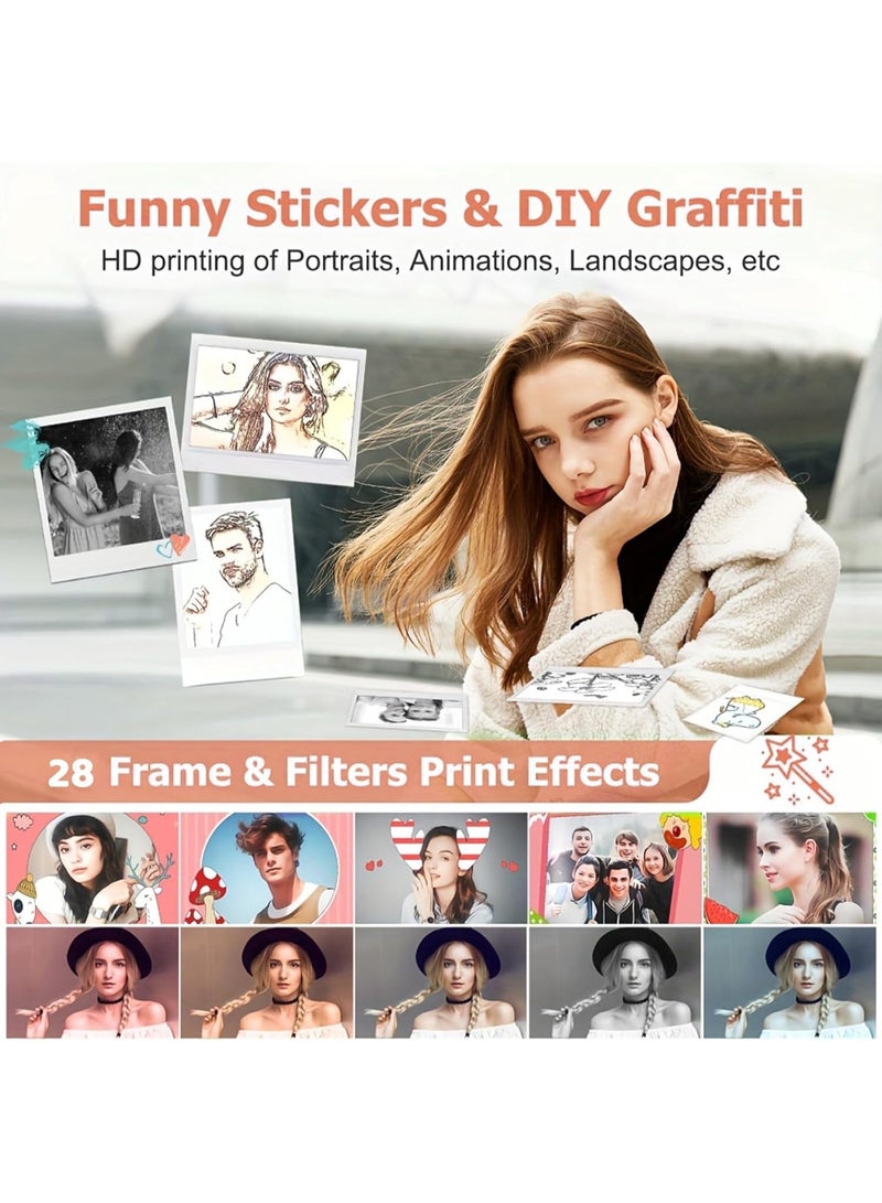 BlueFire Kids Instant Print Camera with 2.4" IPS Screen, 4800W HD & 1080P Video – Thermal Printing Toy for Girls Boys, 4 Color Paper Rolls, Games, MP3, 2000mAh Battery, 128GB Expandable, Creative Gift for Ages 3-12 - Image 4