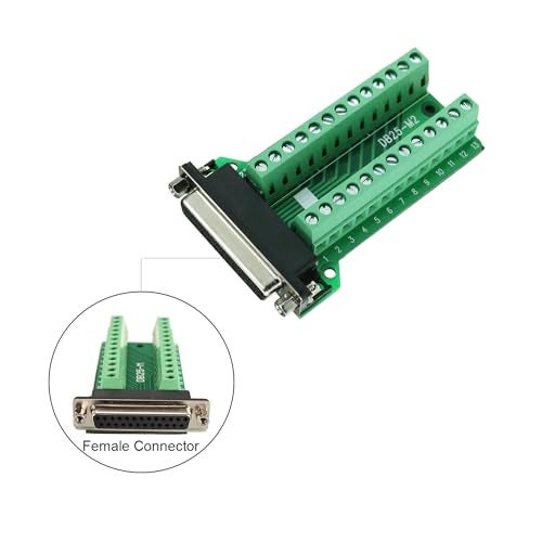Twinkle Bay TwinkleBay DB25 Breakout Connector D-sub Breakout 25 Pin Connector Female with Nut (Pack of 2) - Image 2