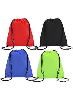 Generic Drawstring Backpack, 4 Pcs Drawstring Bags Bulk, Sports Bag, Bulk String Backpack, Drawstring Backpack Bags, Sport Storage Polyester Bag, for School Traveling Gym  - Image 1