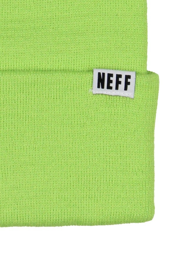 NEFF Monsters Inc. Mike Wazowski Embroidered Face Fold Cuff Adult Beanie OSFM Green - Image 5