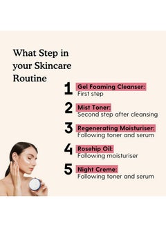 Essano Essano Rosehip Oil Skin Care Set, Treat Your Skin Travel Size Pack Includes Face Cleanser, Mist Toner, Rosehip Oil, Face Moisturizer & Night Cream with Rosehip Oil, Jojoba Oil, Aloe Vera & Shea Butter  - Image 3