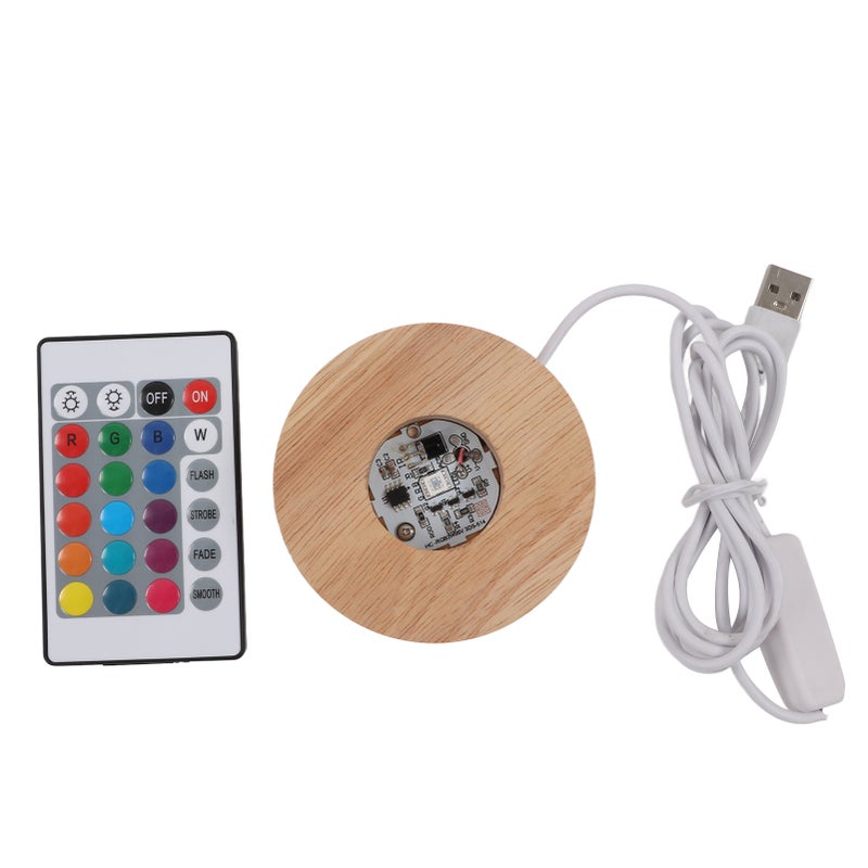 LED Light Base Wood Material Eco Friendly Elegant Style Sturdy Durable Wide Application Color LED Base - Image 1