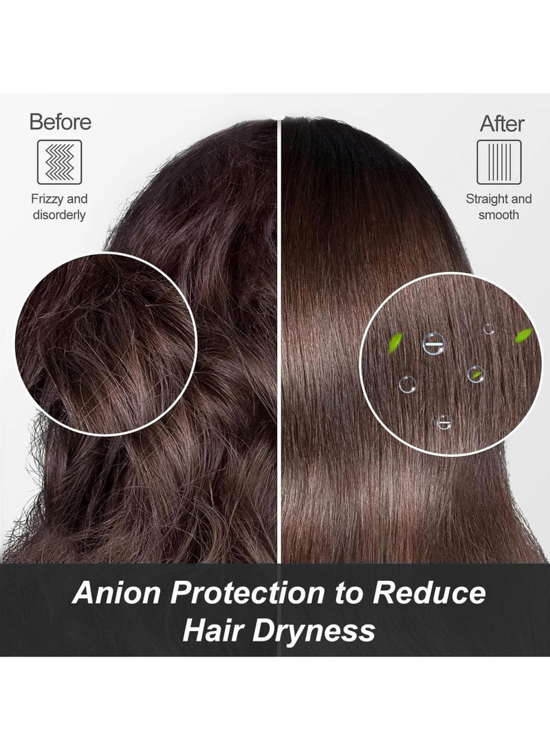 general Hair Straightener Brush - 20s Fast Heating Portable Cordless Hair Straightener with Ceramic Thermostat and Anti-scald Design Rechargeable Negative Ion Hair Straightener - Gift for Women - Image 3