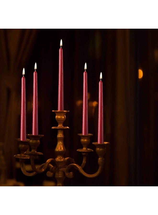 Howemon 14 Pack Dark Red Taper Candles 12 Inch Tall 3/4 Inch Thick Burn 10 Hours (Burgundy) - Image 5
