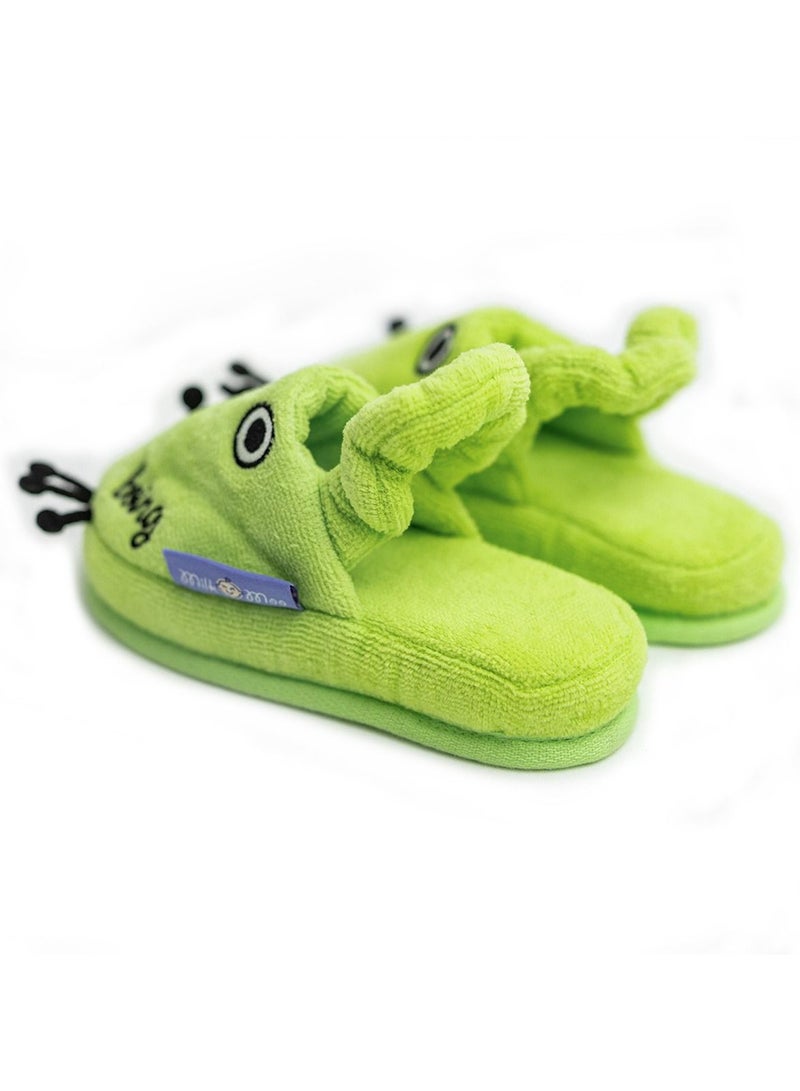 Milk&Moo Milk&Moo Toddler Slippers, %100 Cotton, Kids Slippers, Non Slip Soft Sole, Slip On Lightweight, Breathable, For House, Bath, Indoor Use, Animal Design, For Boys and Girls, 2-4 Years Old  - Image 2