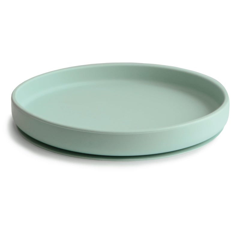 mushie Classic Silicone Suction Plate | BPA-Free Non-Slip Design (Cambridge Blue) - Image 2