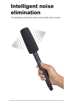 Generic Wireless interview microphone Mobile SLR camera dedicated to news reporters outdoor street noise cancelling handheld microphone (Lighting)  - Image 3
