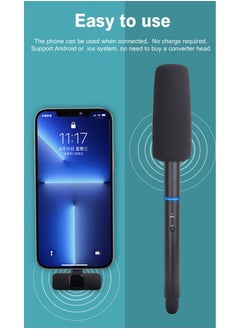 Generic Wireless interview microphone Mobile SLR camera dedicated to news reporters outdoor street noise cancelling handheld microphone (Lighting)  - Image 4
