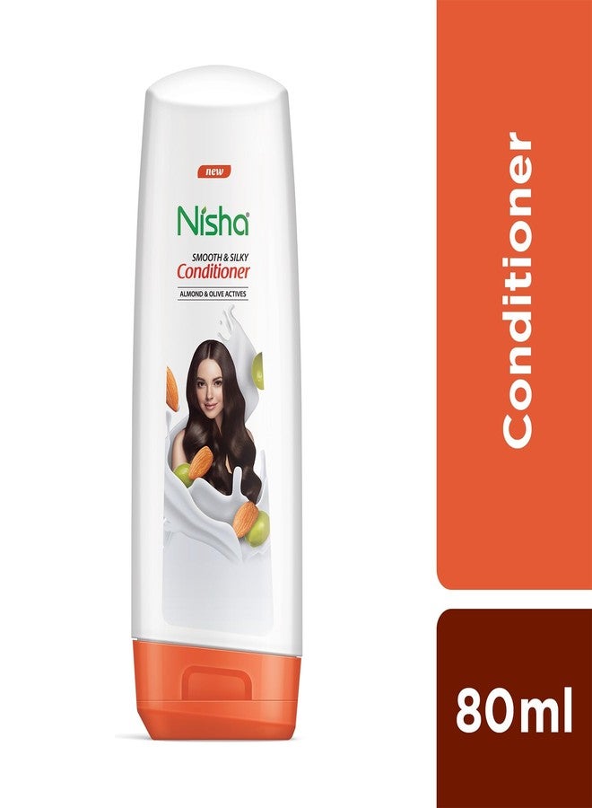نيشا بلسم الشعر نيشا، ناعم، قوي، جميل بشكل طبيعي (مستخلصات اللوز والزيتون، 80 مل (عبوة من قطعتين)) - Image 3