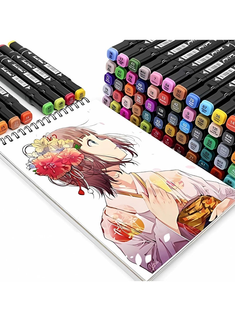 Touch Twisoo Dual Tip Art Markers with Carrying Case – Odorless & Non-Toxic Twin Head Permanent Colouring Marker Pens for Kids, Adults & Beginners for Painting, Sketching, Drawing, Calligraphy (24 Pcs) - Image 5