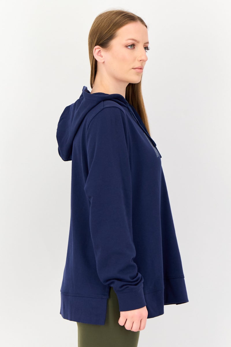 Nike Women Sportswear Fit Long Sleeve Outdoor Hoodie, Navy - Image 2