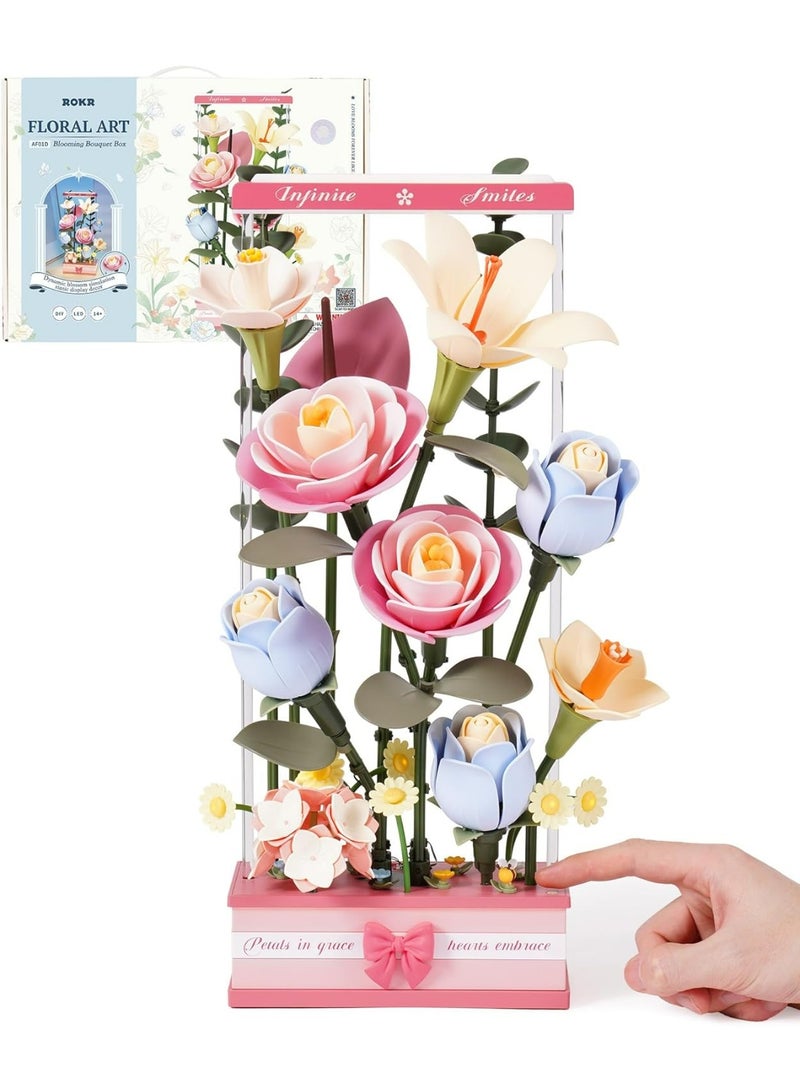 ROBOTIME ROKR Blooming Bouquet Box DIY 3D Puzzle AF01D - Image 1