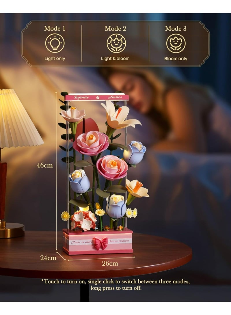 ROBOTIME ROKR Blooming Bouquet Box DIY 3D Puzzle AF01D - Image 2
