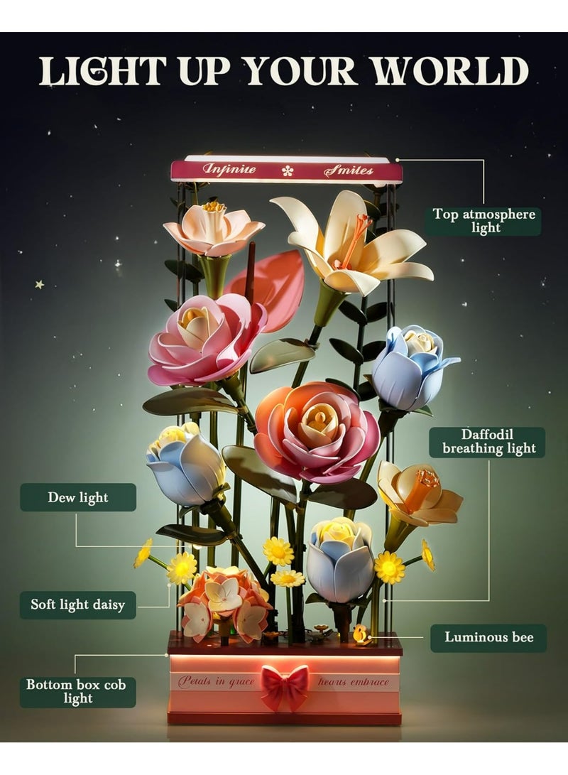 ROBOTIME ROKR Blooming Bouquet Box DIY 3D Puzzle AF01D - Image 5