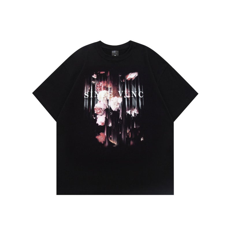 Vunc American Fashion Brand 270G Heavy T-Shirt Couple'S Shirt Ink Printing Street Short Sleeve Men And Women - Image 3