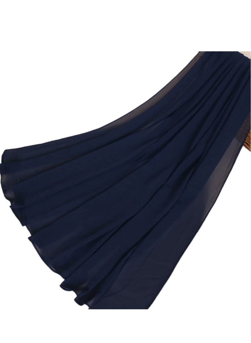 ELTRAZONE "Graceful Elegance: Solid Color Bubble Chiffon Scarf for Women - Fashionable, Soft Hijab, Long Wrap Scarf, Luxurious Scarves Collection" - Image 4