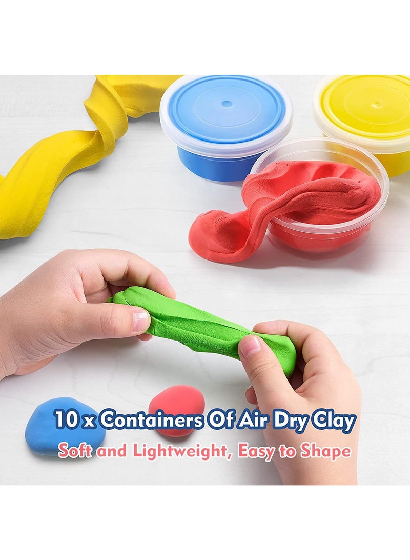 general Air Dry Clay Kits - Modeling Clay for Kids, Ultra Light & Soft, Safe & Non-Toxic, DIY Air Dry Clays Kit with Sculpting Tools and Tutorials, Creatible Art Crafts Toys Gifts for Boys Girls - Image 3