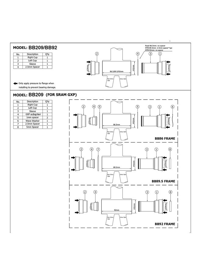 External Bearing Bottom Brackets For Parts Crankset Black 80X40X30ml - Image 5