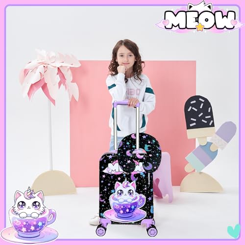 Inprof Kid’s Luggage Set 2 Piece Suitcase Set 16’’ Hardside Luggage with Spinner Wheels Girls Carry on Toddler Luggage Travel Rolling Luggage Airline Approved - Image 5