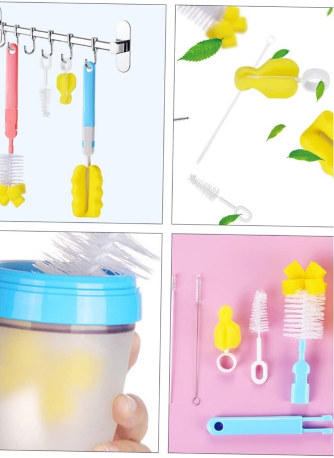 Generic - 6 Piece Baby Bottle Cleaning Brush Set for Effective Scrubbing of Bottles, Jugs, and Pacifiers in Blue - Image 1